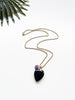 touchstone necklace - black onyx and amethyst