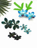 bloom earrings - blue dendrobium