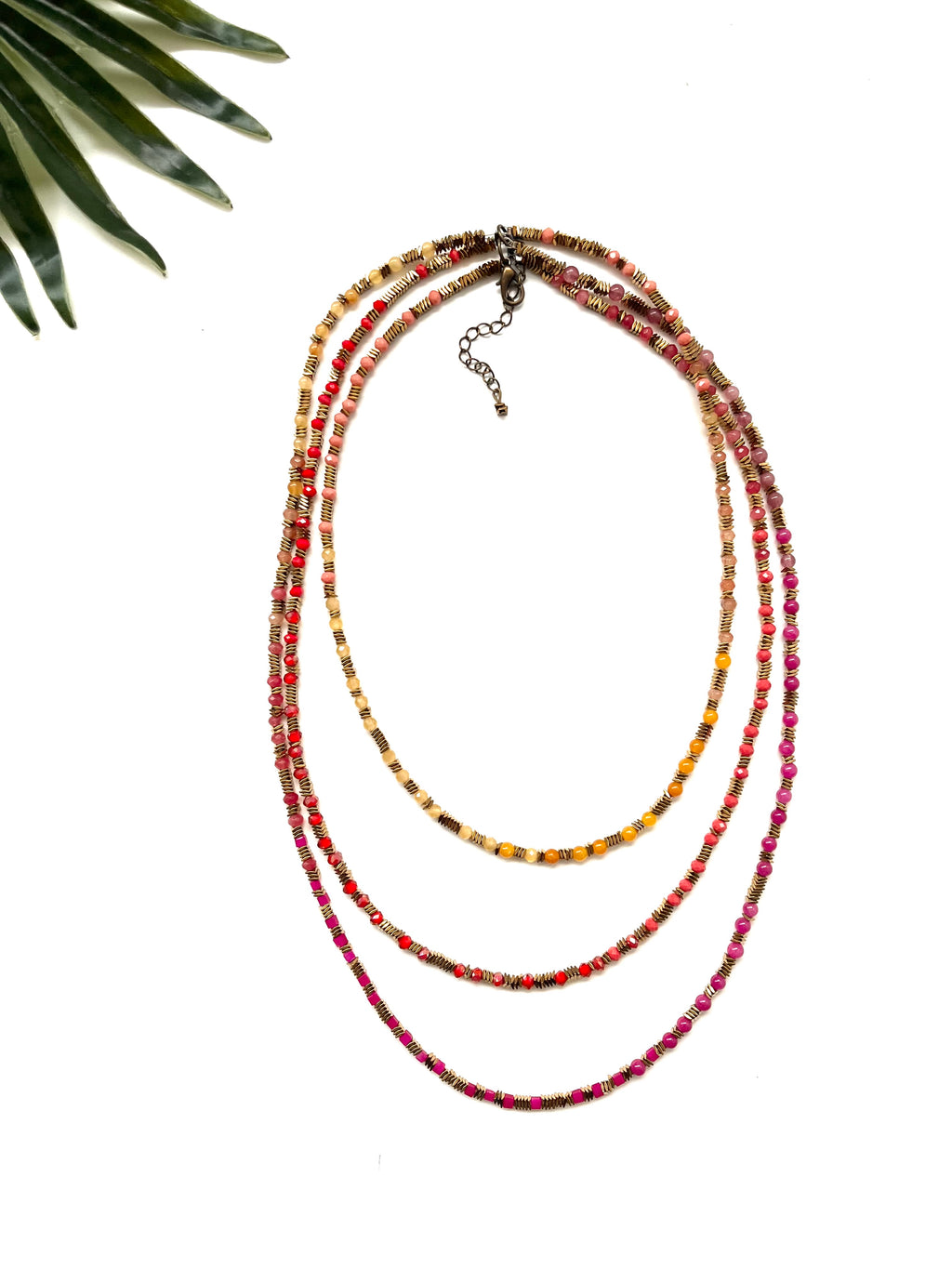 groove delicate tiered necklace - sunset mix