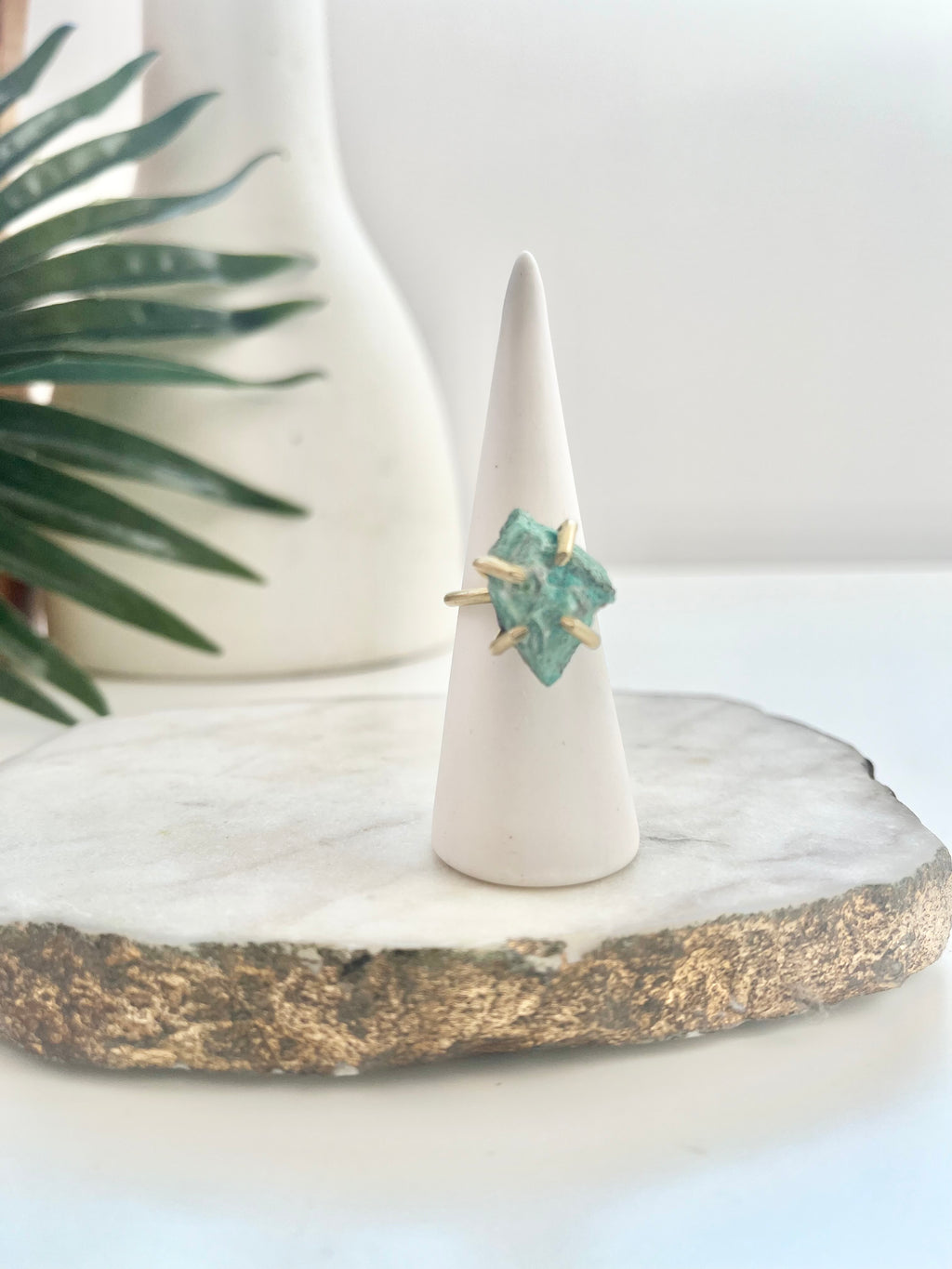 crush cocktail ring - chrysocholla