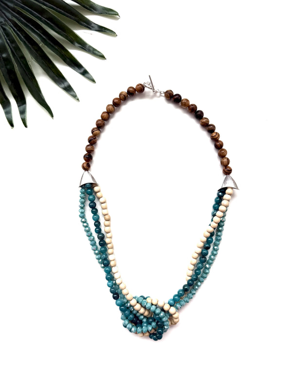 Uptown necklace - teal and turquoise