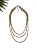 groove delicate tiered necklace -  jewel tone mix