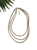 groove delicate tiered necklace -  peach and blue mix