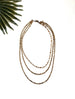 groove delicate tiered necklace - white mix