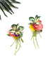 garden party stem earrings - luau IV
