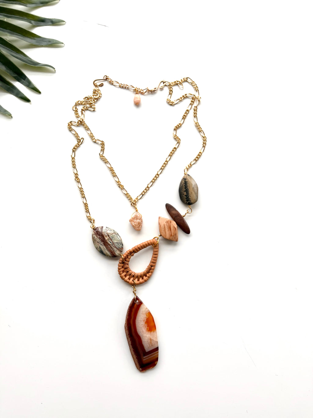 cabana necklace - agate and jasper