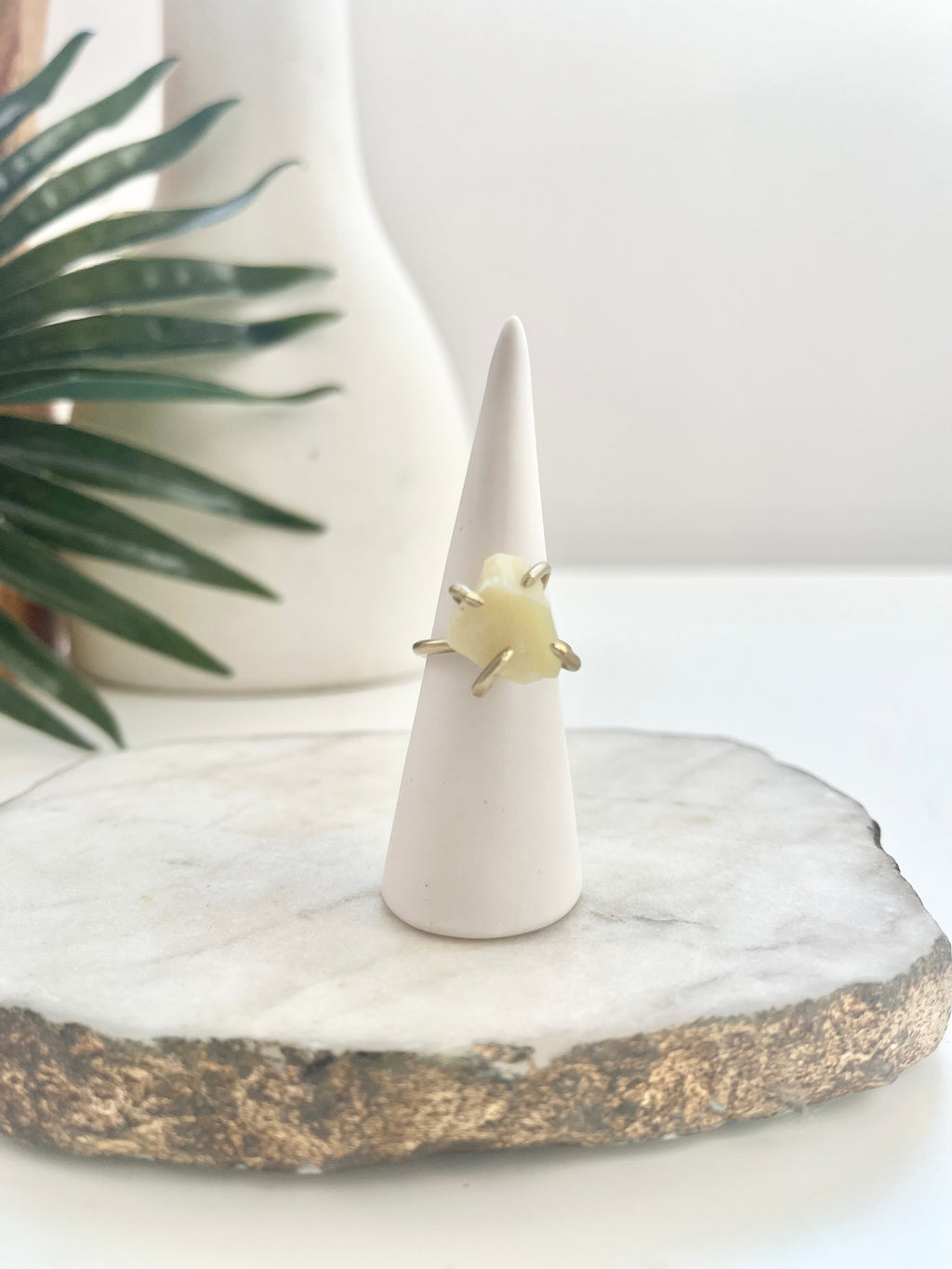 crush cocktail ring - lemon jade