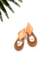 cabana earrings - orange shell