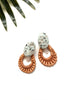 cabana earrings - orange shell