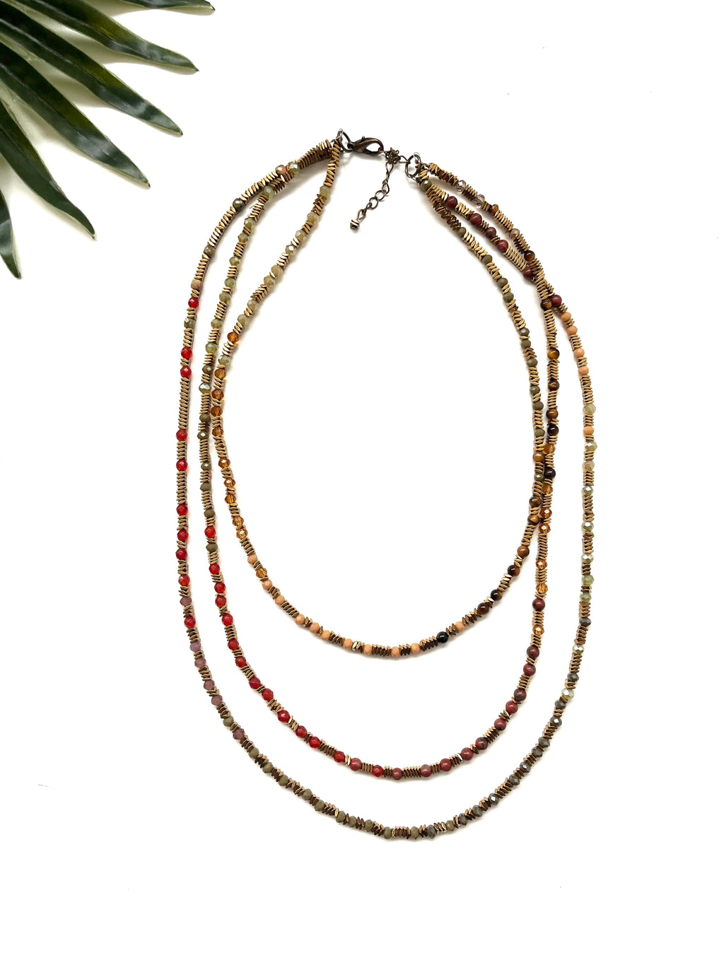 groove delicate tiered necklace - autumn mix