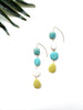 goddess earrings - lemon jade and amazonite