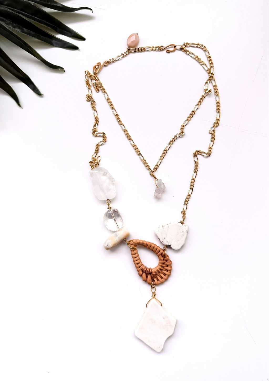 cabana necklace -  white mix