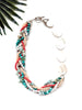 Mingle necklace - coral, turquoise and white
