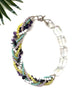 Mingle necklace - white and lemon jade