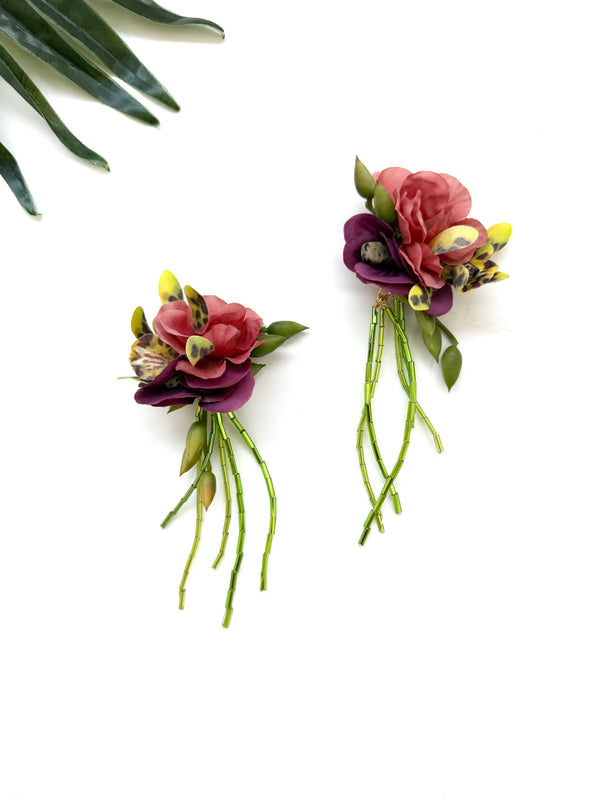 garden party stem earrings - cocktail III