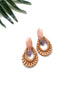 cabana earrings - peach aventurine and amethyst