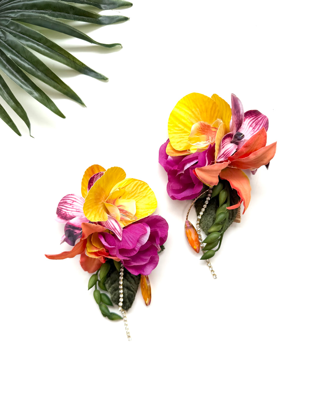 Oversized garden party earrings - remake for Kia