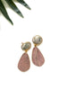 gala earrings - rhodonite and peace stone