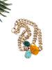 goddess choker - yellow agate and turquoise magnesite