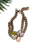 goddess choker - olive jade and dalmatian jasper