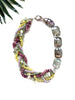 Mingle necklace - lemon jade and purple