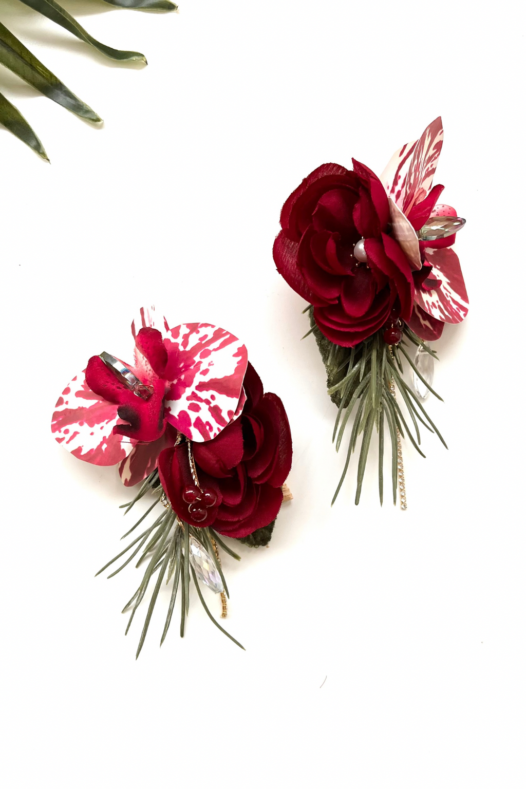 Holiday garden party earrings - candy cane