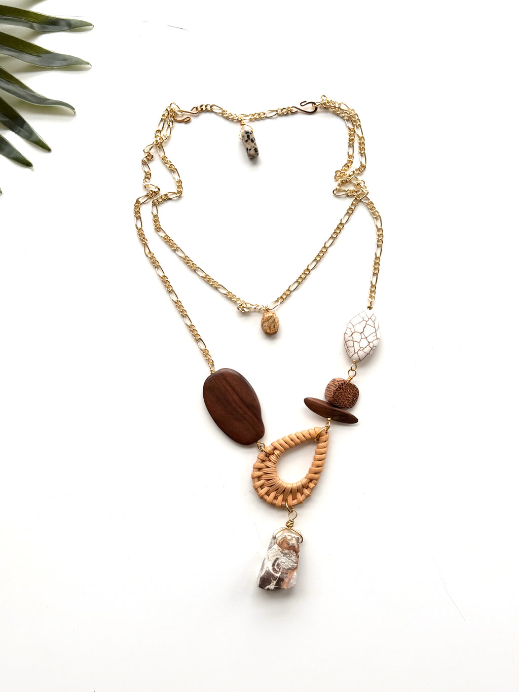 cabana necklace - ocean jasper and tiger ebony