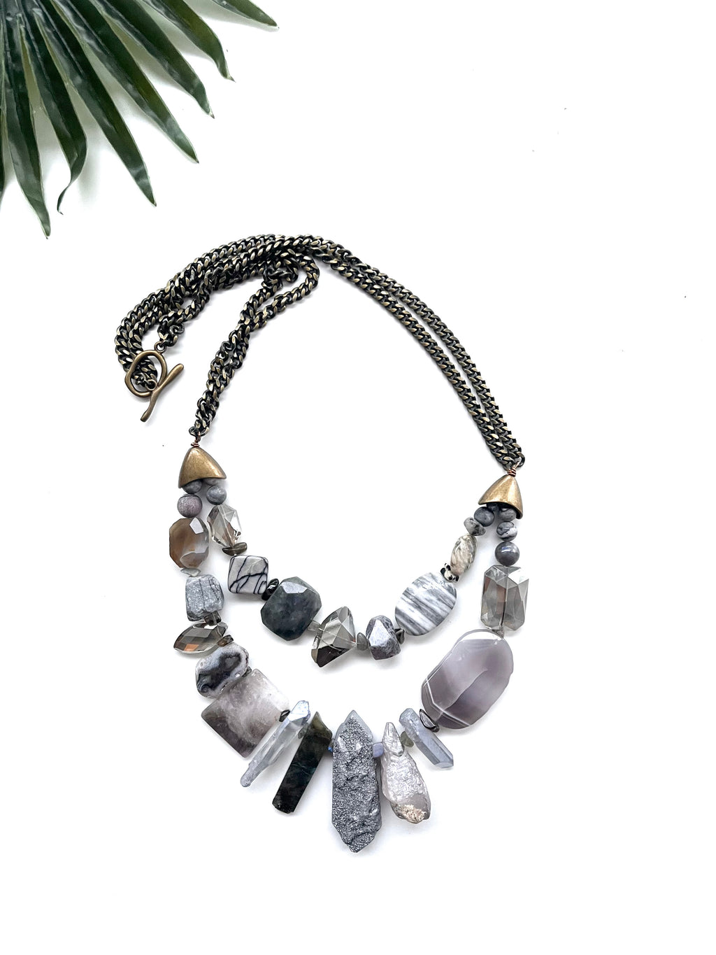 renegade necklace - grey mix