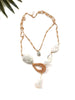 cabana necklace - crystal quartz and peace stone