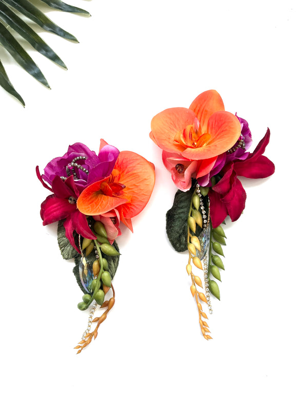 oversized garden party earrings - luau IlI