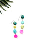 goddess earrings - neon mix