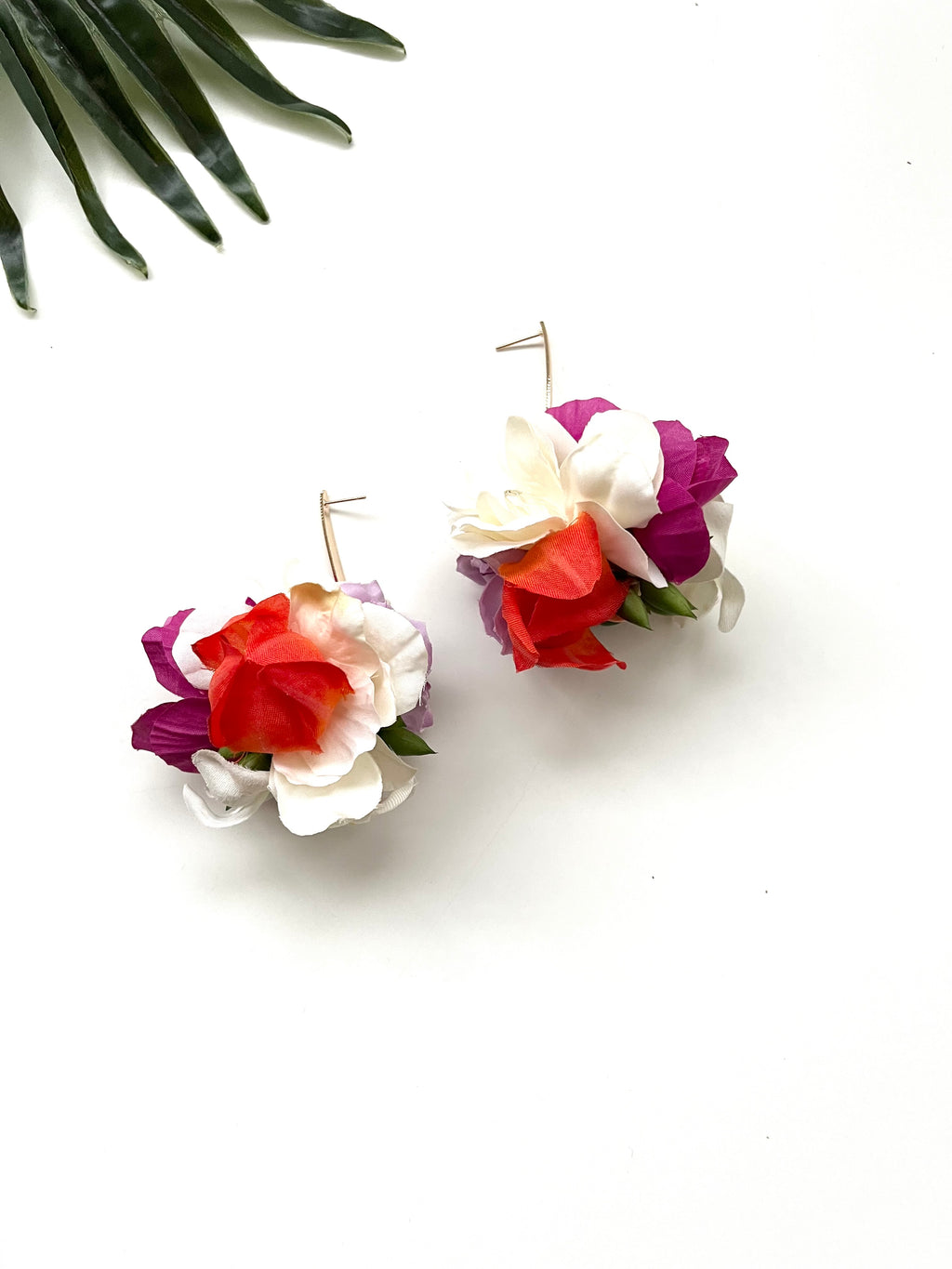 garden party posy earrings - luau III