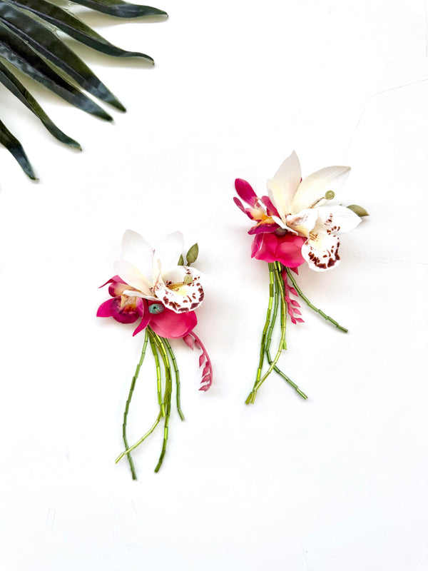 garden party stem earrings - luau V