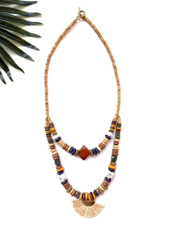 two tier globetrotter necklace - custom for JJ