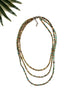 groove delicate tiered necklace - blue green mix