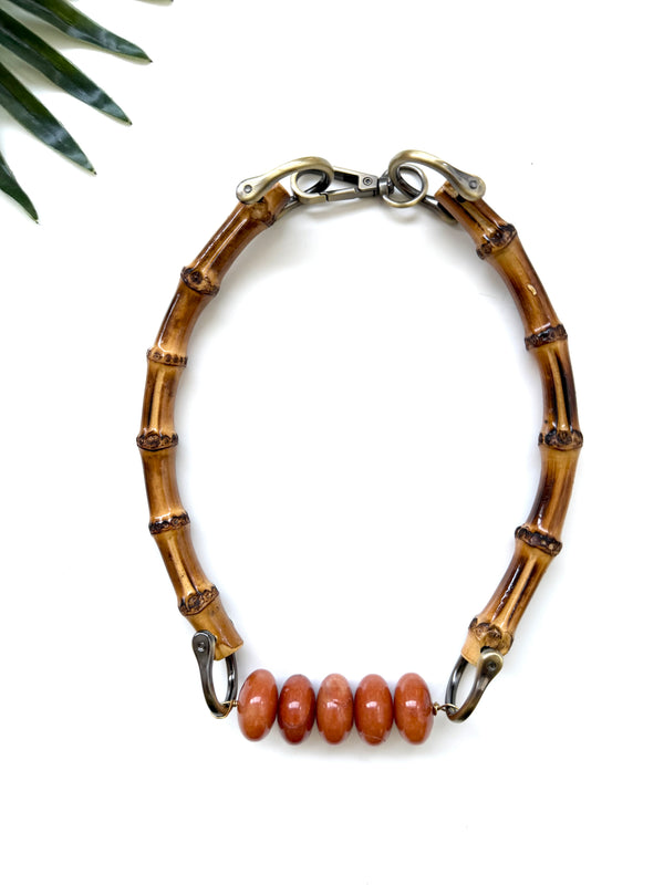 tempo necklace - red aventurine (dark)