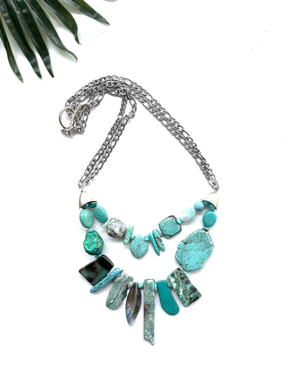 renegade necklace - turquoise mix