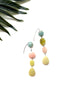 goddess earrings - lemon jade and peach aventurine