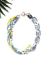 Mingle necklace - periwinkle and lemon jade