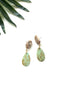gala earrings - chrysoprase and jasper