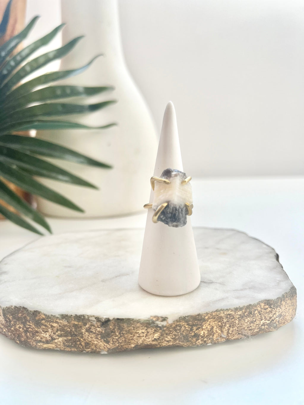 crush cocktail ring - zebra onyx I