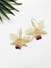 bloom earrings - cream cattleya
