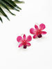 bloom earrings - pink dendrobium