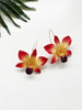 bloom earrings - red yellow dendrobium