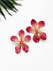bloom earrings - pink mokara orchid