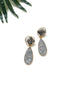 gala earrings - grey jasper