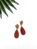 gala earrings - red jasper