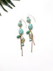 hooked earrings - turquoise howlite