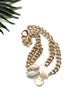 goddess choker - mother of pearl and amazonite