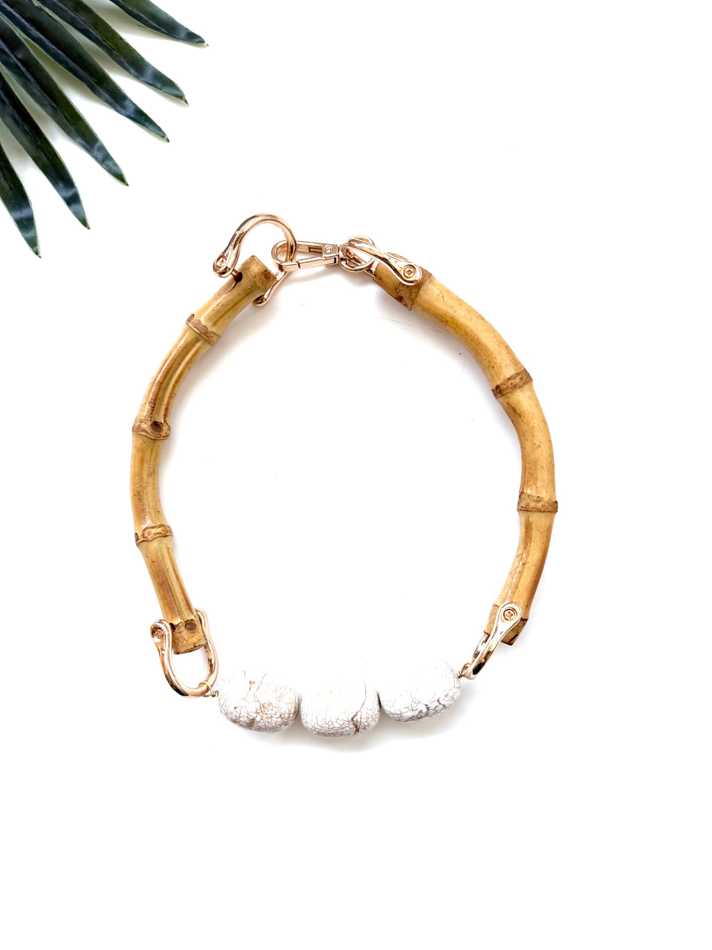 tempo necklace - bone turquoise